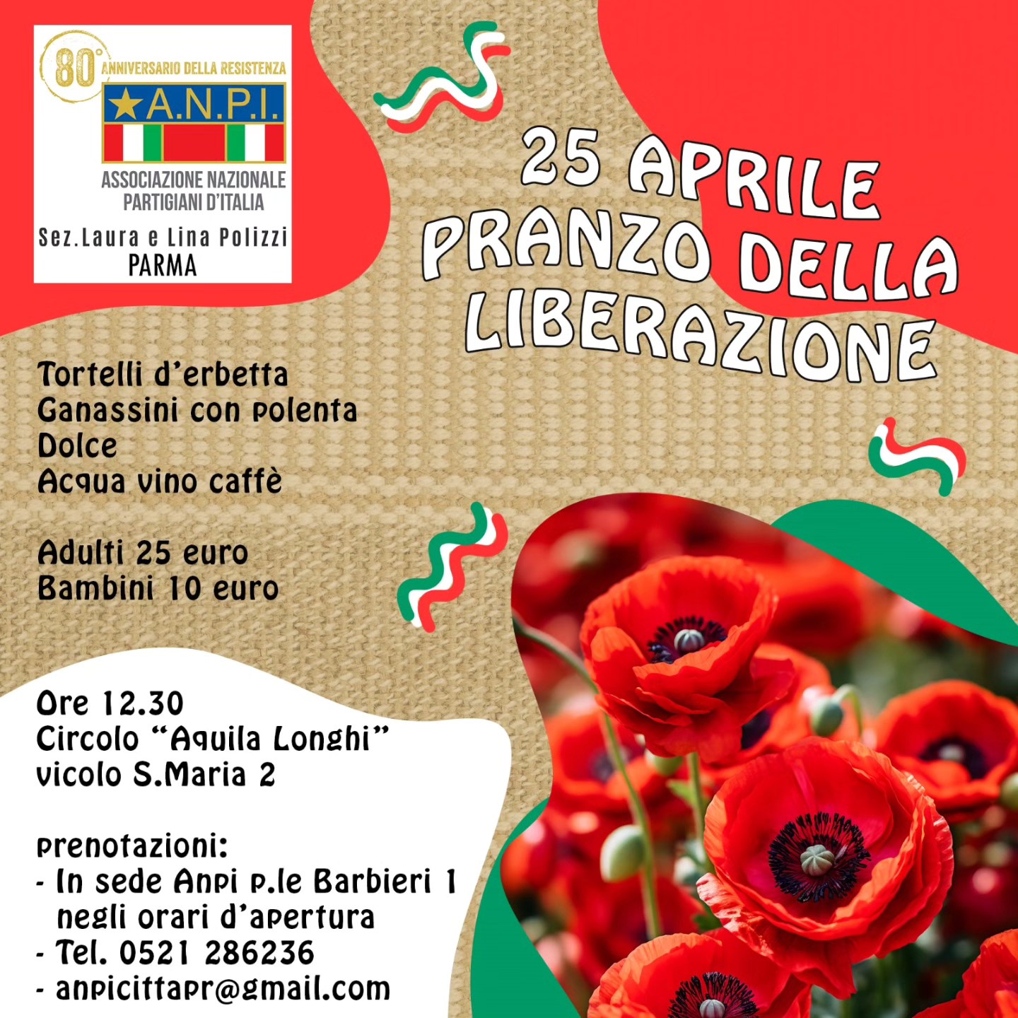 Locandina ANPI Pranzo
