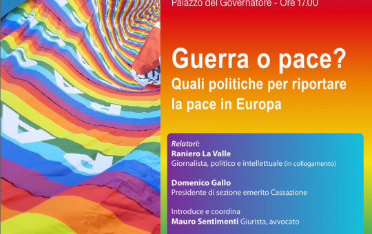 Guerra o Pace? Quali politiche per riportare la pace in Europa