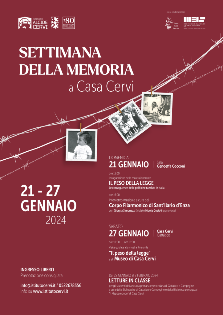 Locandina settimana della memoria casa cervi