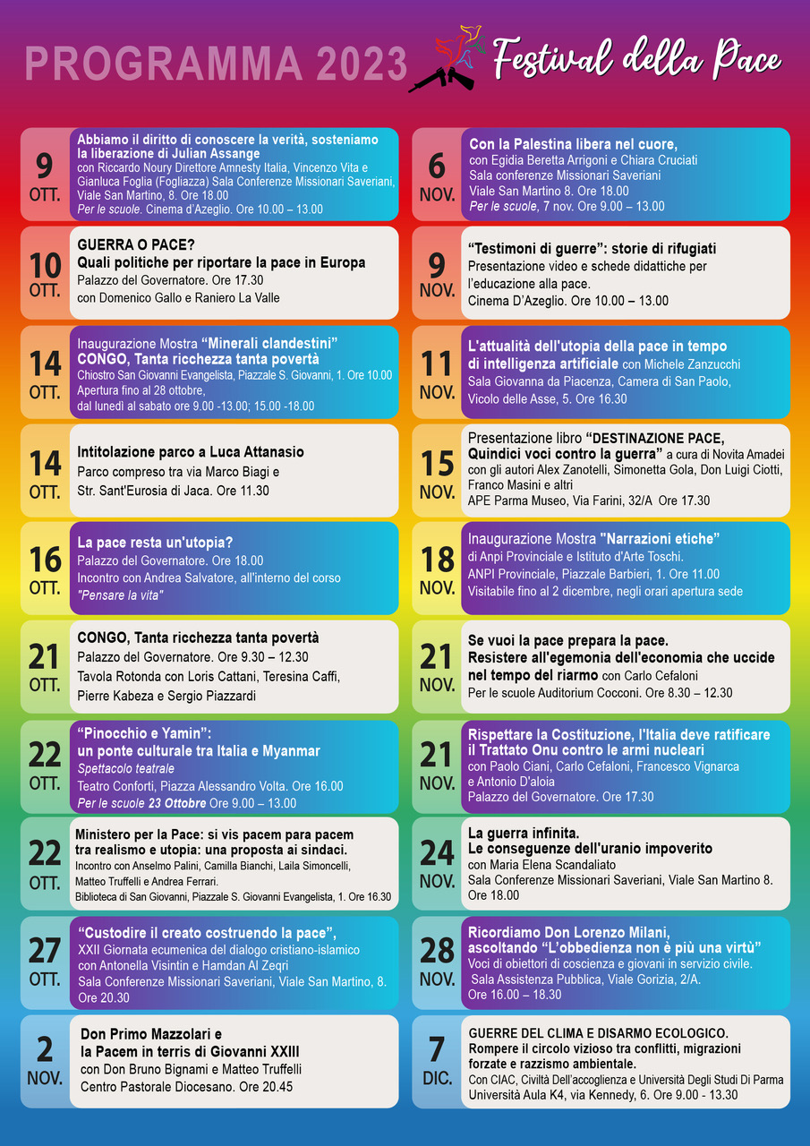 Programma Festival Pace flyer