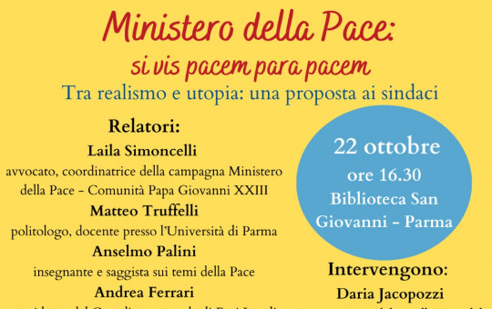 Ministero per la Pace: si vis pacem para pacem – tra realismo e utopia: una proposta ai sindaci