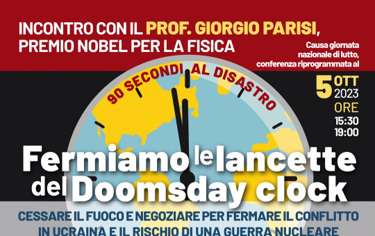 Roma - Fermiamo le lancette del “Doomsday clock”