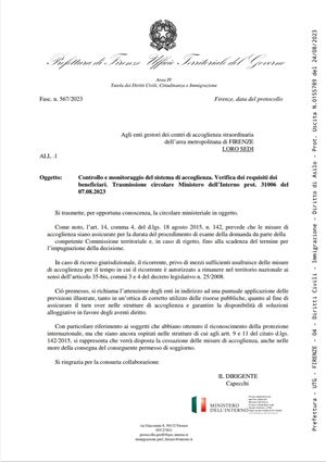 circolare ministero