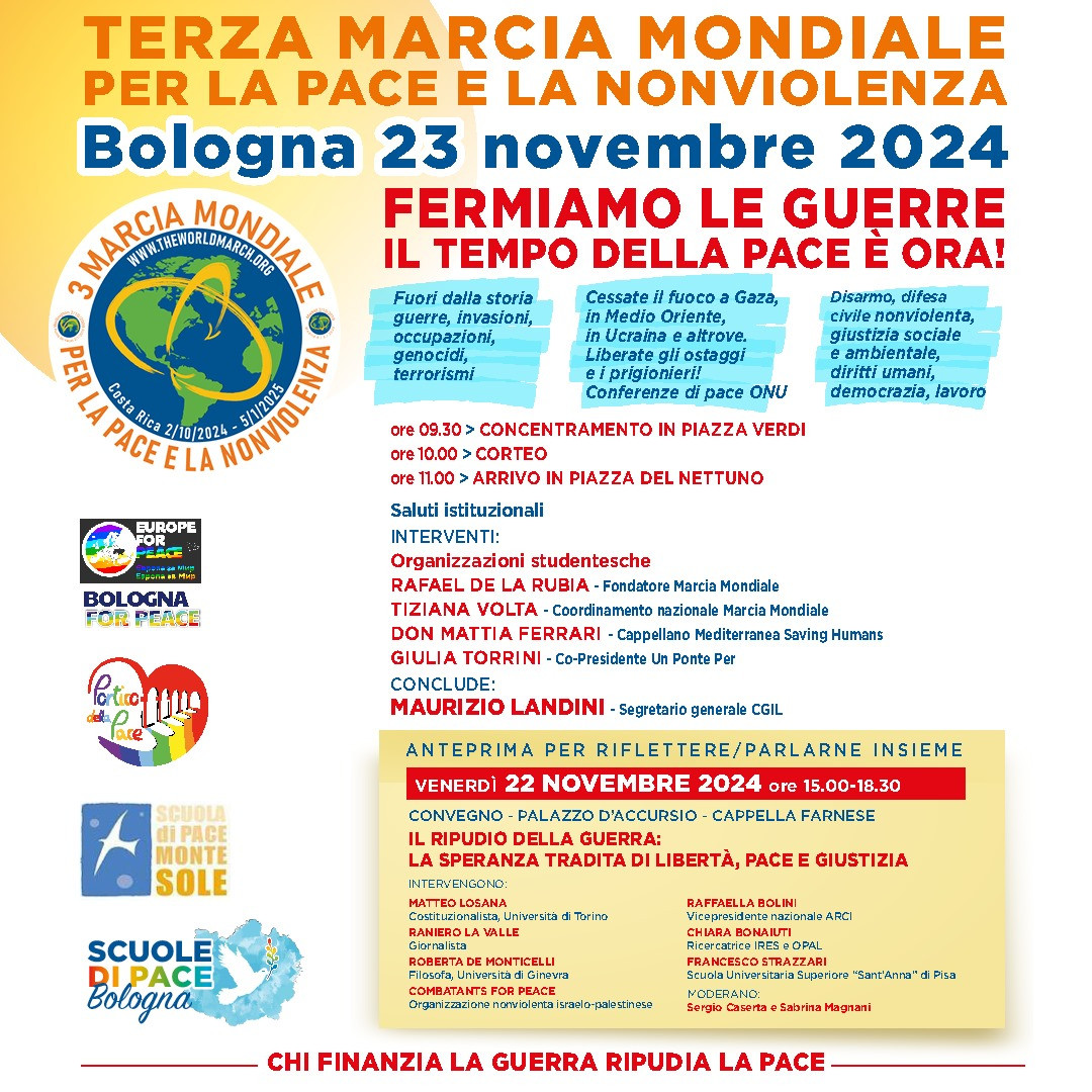 Terza Marcia Mondiale per la Pace e la Nonviolenza